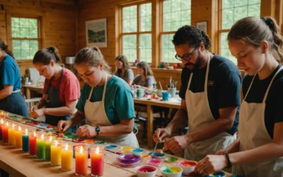 Créer des bougies artistiques : un atelier en camp de vacances